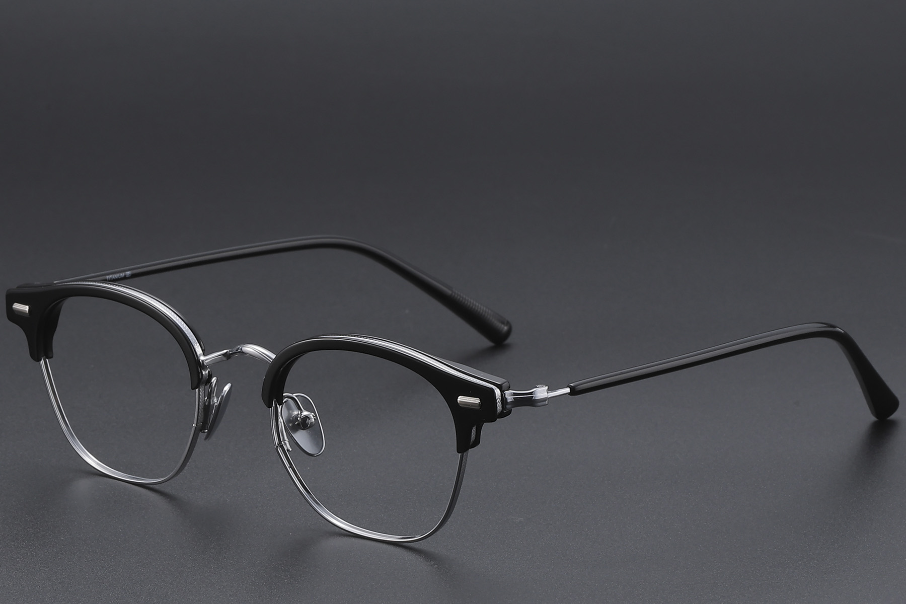 BS1913-0609_Black_Semi-rimless_Metal_glasses_corner