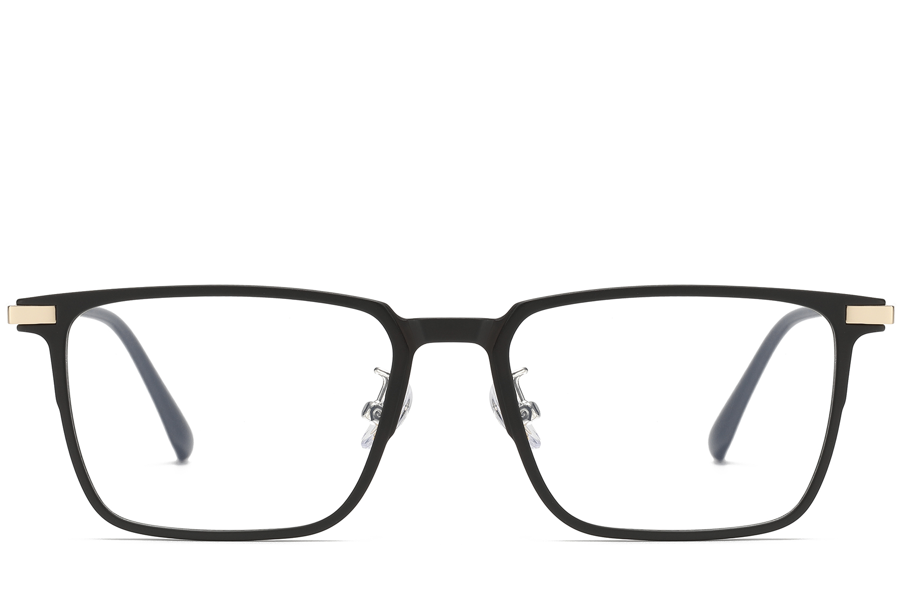 BS1913-0618_Black_Rectangular_TR90_glasses_front