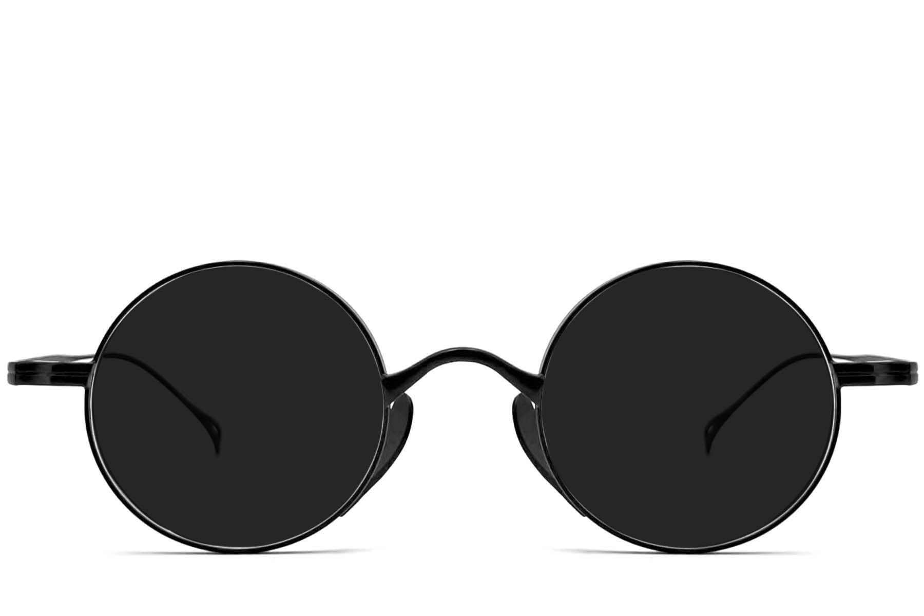 BS1913-0628_Black_Round_Titanium_sunglasses_front
