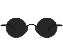 BS1913-0628_Black_Round_Titanium_sunglasses_front