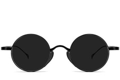 BS1913-0628_Black_Round_Titanium_sunglasses_front