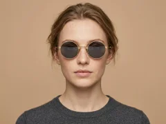 BS1913-0629_Golden_Round_Titanium_sunglasses-tryon_female
