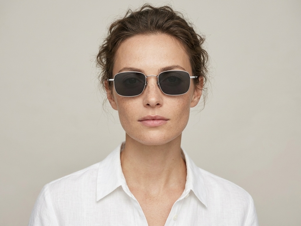 BS1913-0639_Silver_Rectangular_Titanium_sunglasses-tryon_female