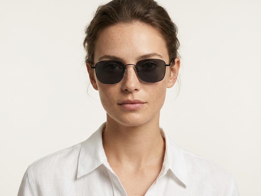 BS1913-0640_Black_Rectangular_Titanium_sunglasses-tryon_female
