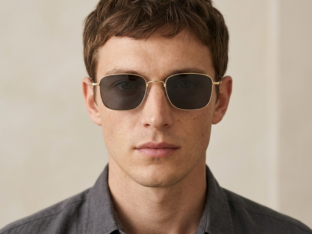 BS1913-0641_Golden_Rectangular_Titanium_sunglasses-tryon_male