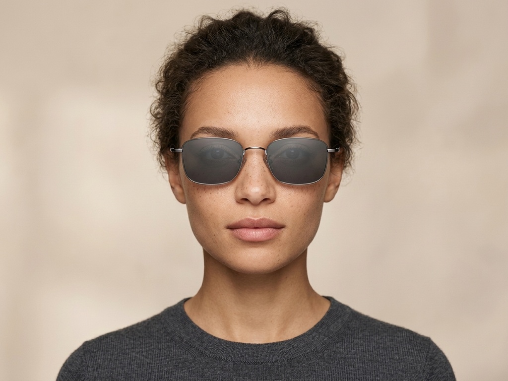 BS1913-0643_Grey_Rectangular_Titanium_sunglasses-tryon_female