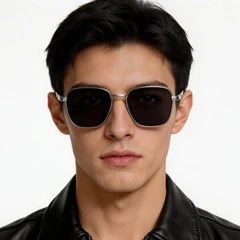bs1913-0645_silver_rectangular_titanium_sunglasses_model
