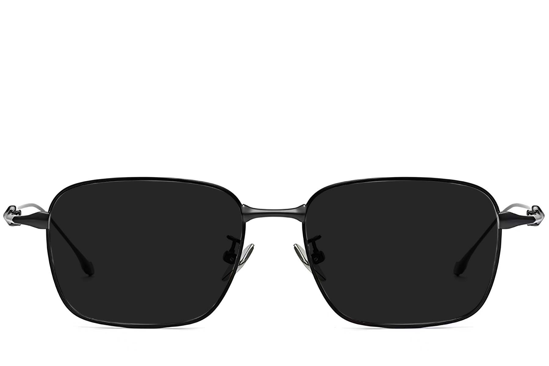 BS1913-0647_Black_Rectangular_Titanium_sunglasses_front