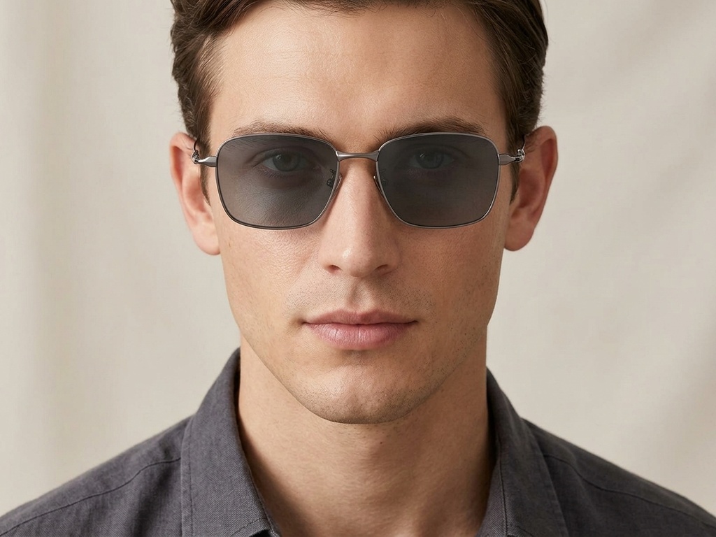 BS1913-0648_Grey_Rectangular_Titanium_sunglasses-tryon_male