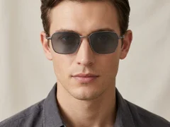 BS1913-0648_Grey_Rectangular_Titanium_sunglasses-tryon_male