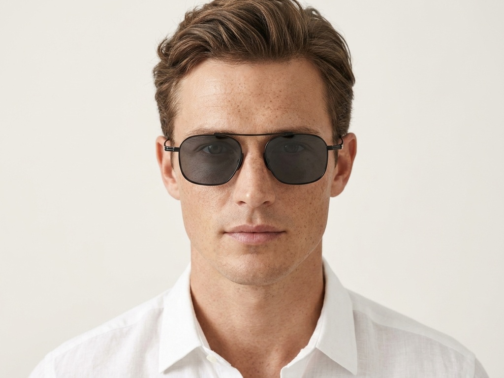 BS1913-0649_Black_Aviator_Titanium_sunglasses-tryon_male