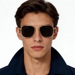 bs1913-0650_golden_aviator_titanium_sunglasses_model