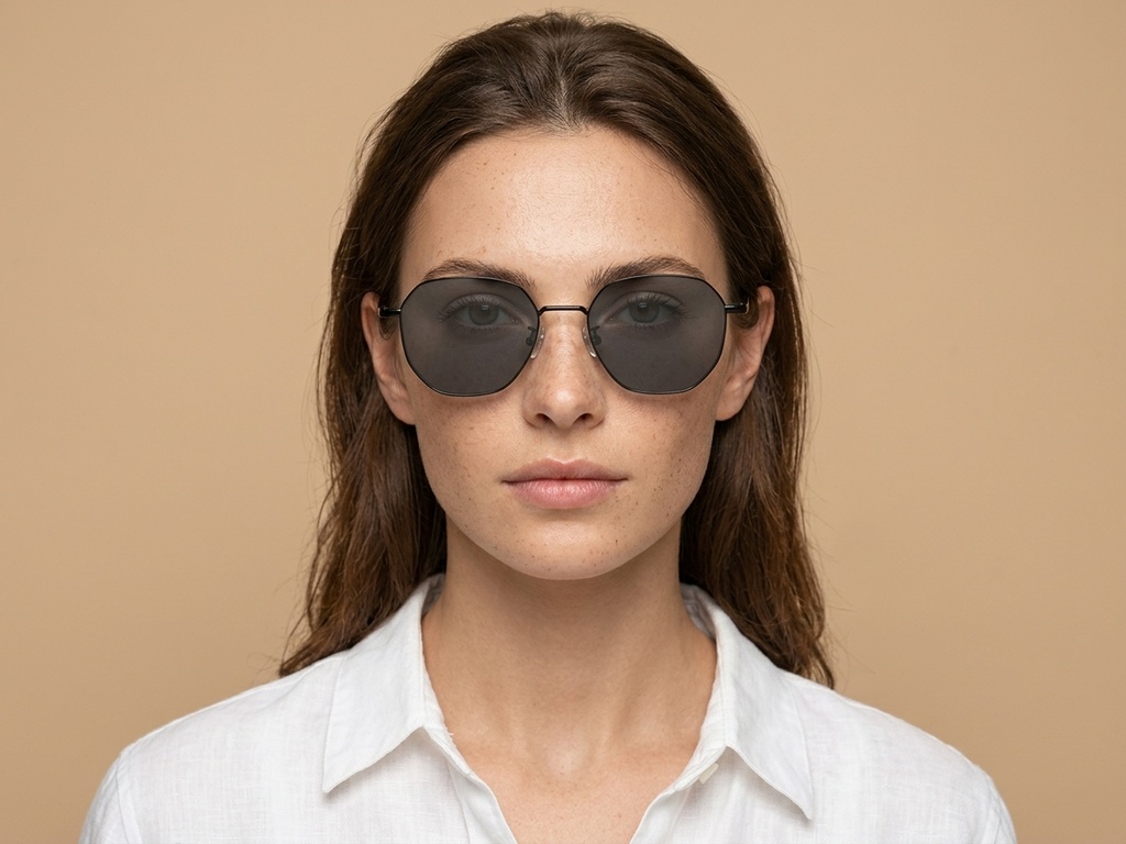 BS1913-0653_Black_Geometric_Titanium_sunglasses-tryon_female