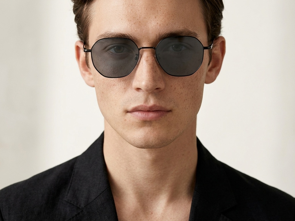 BS1913-0653_Black_Geometric_Titanium_sunglasses-tryon_male