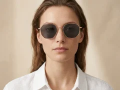 BS1913-0656_Pink_Geometric_Titanium_sunglasses-tryon_female