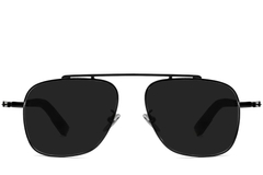 BS1913-0658_Black_Aviator_Titanium_sunglasses_front
