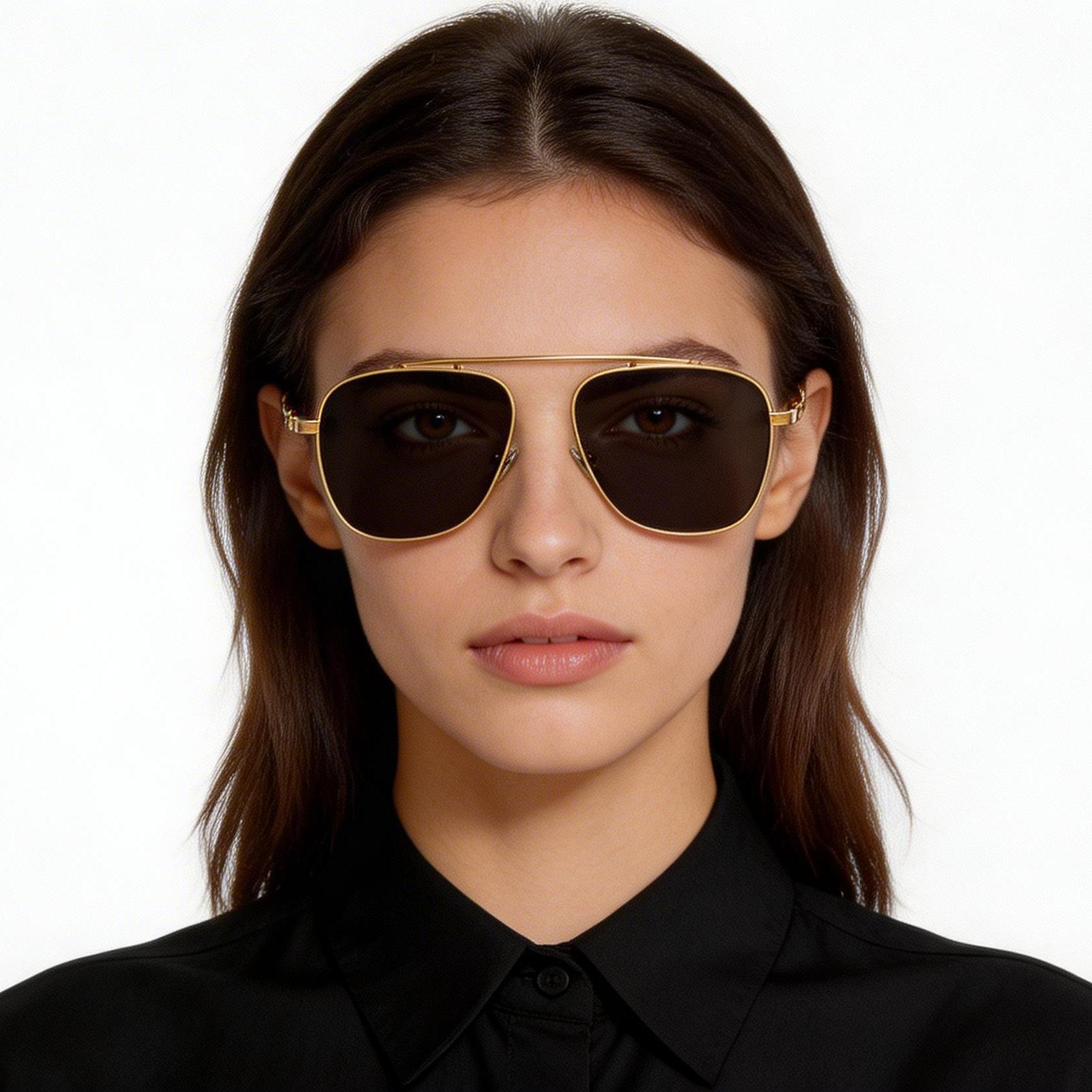 bs1913-0659_golden_aviator_titanium_sunglasses_model