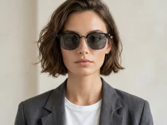 BS1913-0662_Black_Semi-rimless_TR90_sunglasses-tryon_female