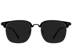 BS1913-0662_Black_Semi-rimless_TR90_sunglasses_front