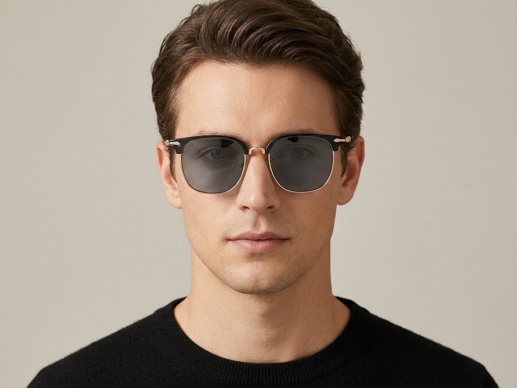 BS1913-0663_Golden_Semi-rimless_TR90_sunglasses_corner-tryon_male
