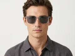 BS1913-0665_Grey_Semi-rimless_TR90_sunglasses-tryon_male