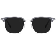 BS1913-0665_Grey_Semi-rimless_TR90_sunglasses_front