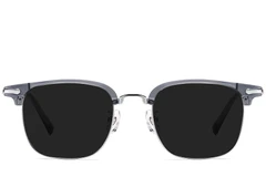 BS1913-0665_Grey_Semi-rimless_TR90_sunglasses_front