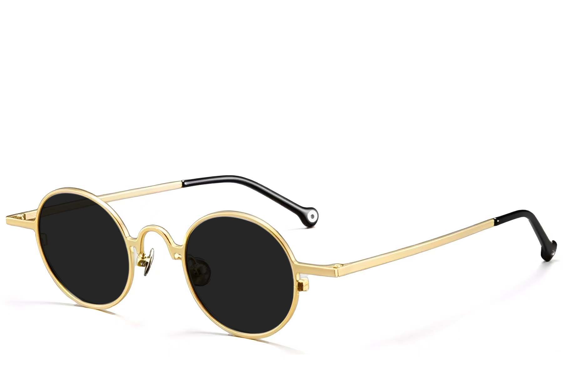 BS1913-0666_Golden_Round_Titanium_sunglasses_front