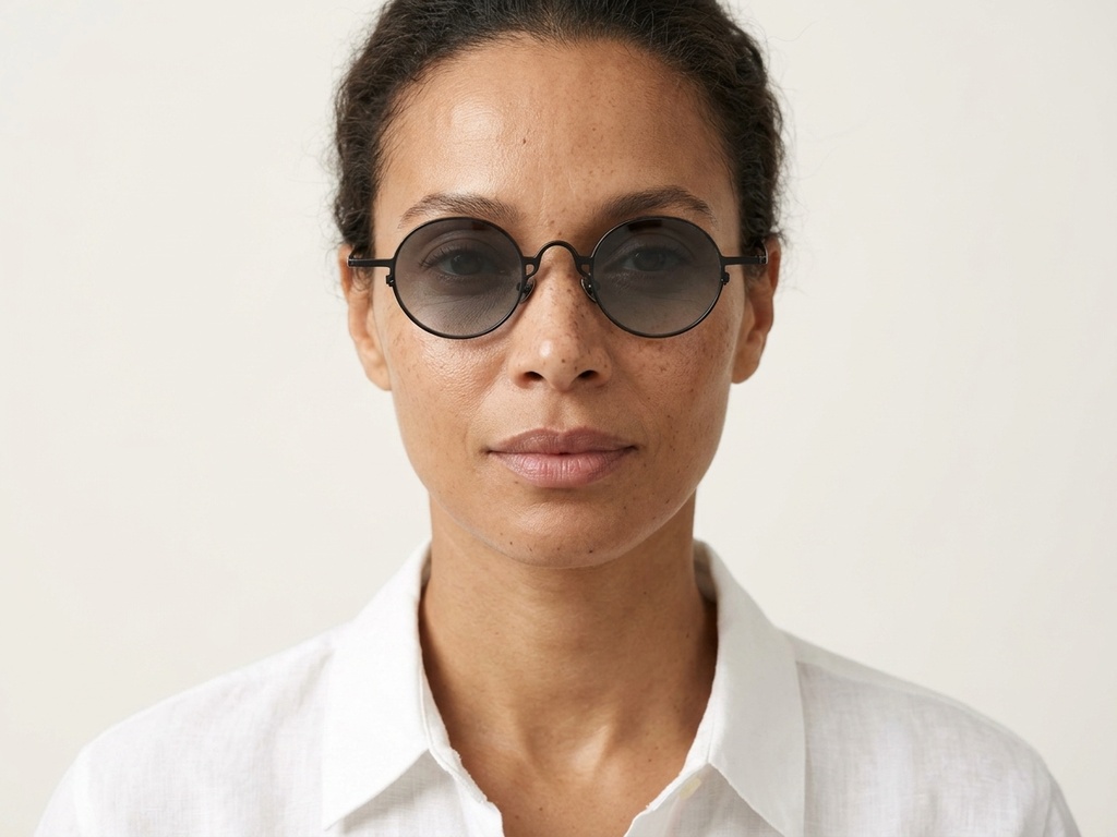 BS1913-0667_Black_Round_Titanium_sunglasses-tryon_female
