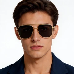 bs1913-0671_golden_aviator_titanium_sunglasses_model