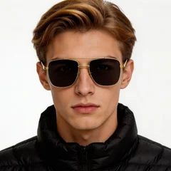 bs1913-0672_black_aviator_titanium_sunglasses_model