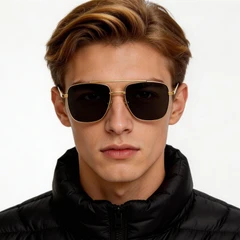 bs1913-0672_black_aviator_titanium_sunglasses_model