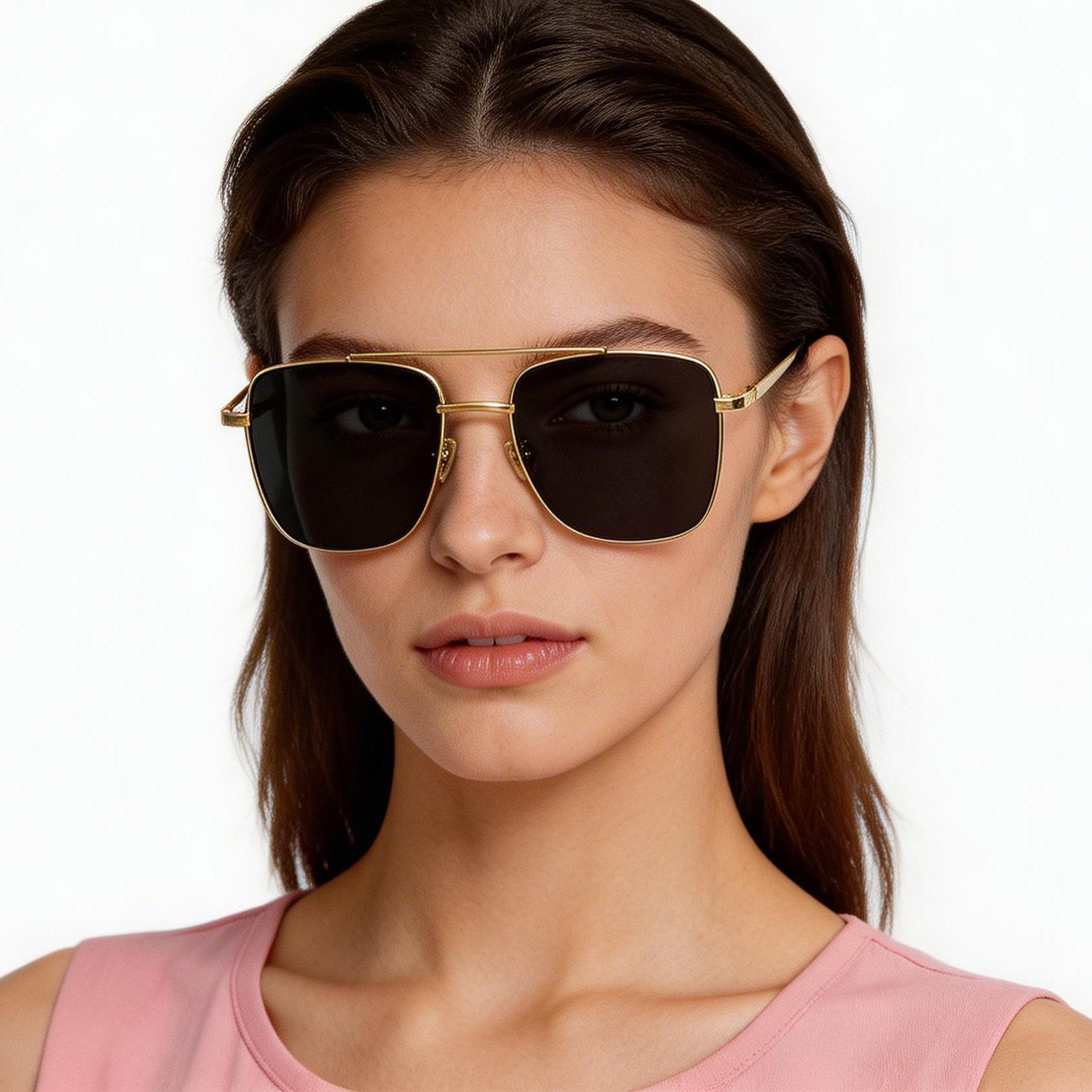 bs1913-0672_black_aviator_titanium_sunglasses_model