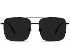 BS1913-0673_Black_Aviator_Titanium_sunglasses_front