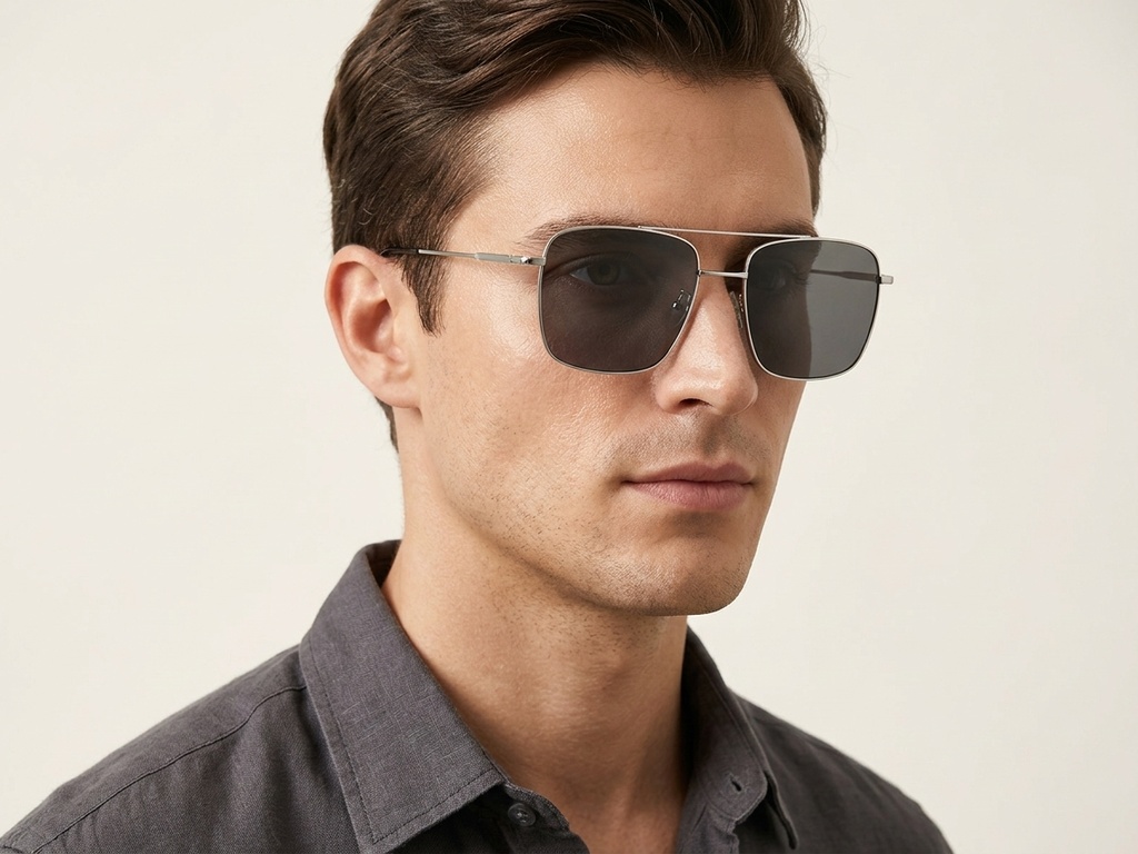 BS1913-0675_Black_Aviator_Titanium_sunglasses-tryon_male