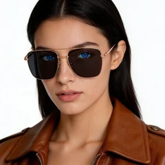 bs1913-0677_black_aviator_titanium_sunglasses_model