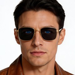 bs1913-0678_golden_rectangular_titanium_sunglasses_model