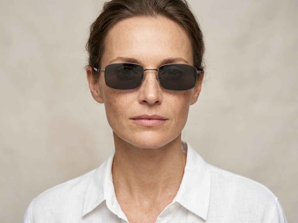 BS1913-0681_Grey_Rectangular_Titanium_sunglasses-tryon_female