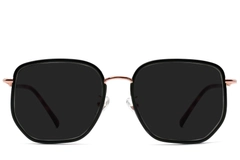 BS1913-0684_Black_Geometric_Metal_sunglasses_front