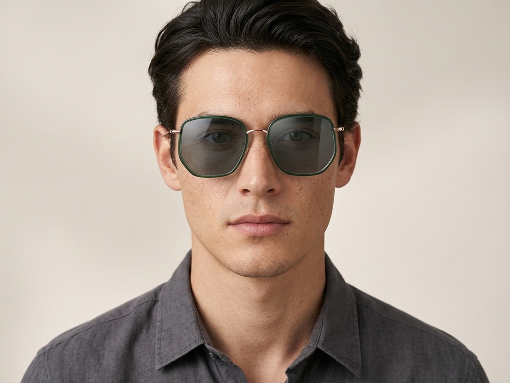 BS1913-0685_Green_Geometric_Metal_sunglasses-tryon_male