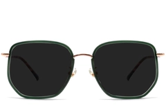 BS1913-0685_Green_Geometric_Metal_sunglasses_front