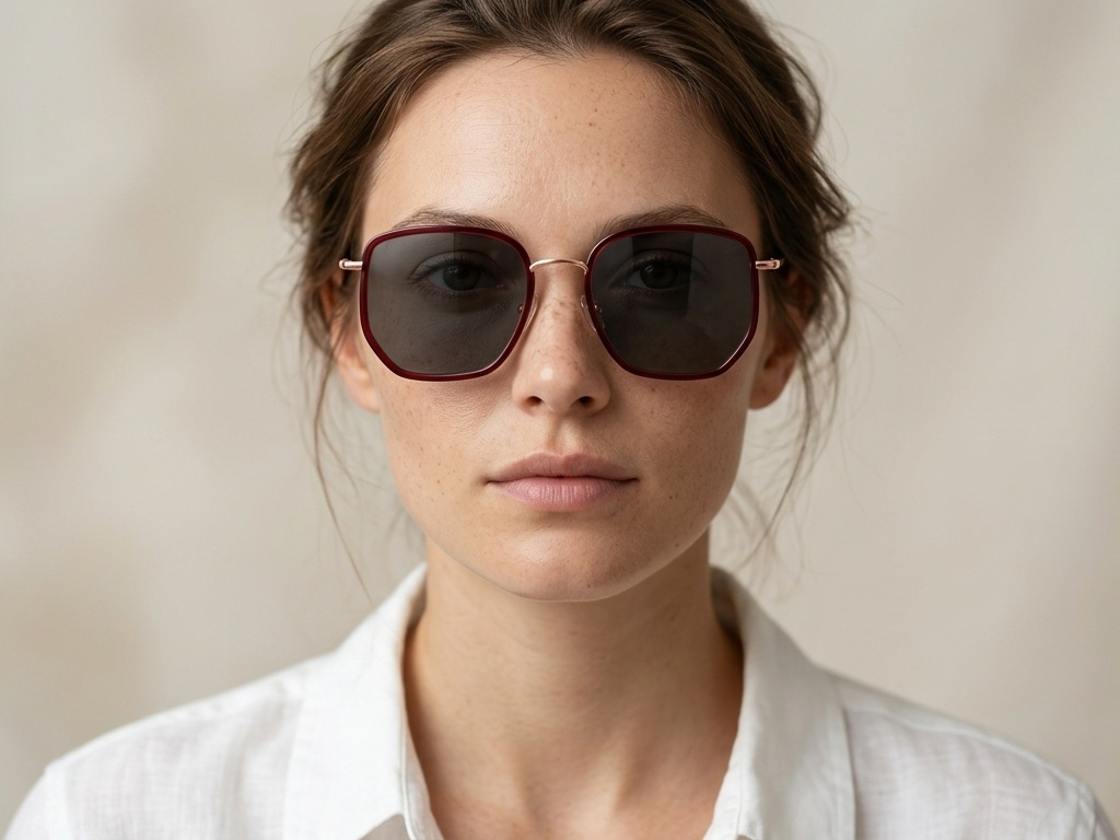 BS1913-0686_Red_Geometric_Metal_sunglasses-tryon_female