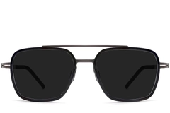 BS1913-0691_Black_Aviator_Titanium_sunglasses_front