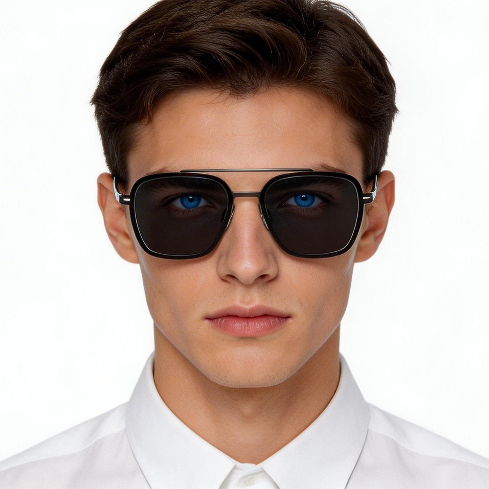 bs1913-0691_black_aviator_titanium_sunglasses_model