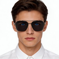 bs1913-0691_black_aviator_titanium_sunglasses_model