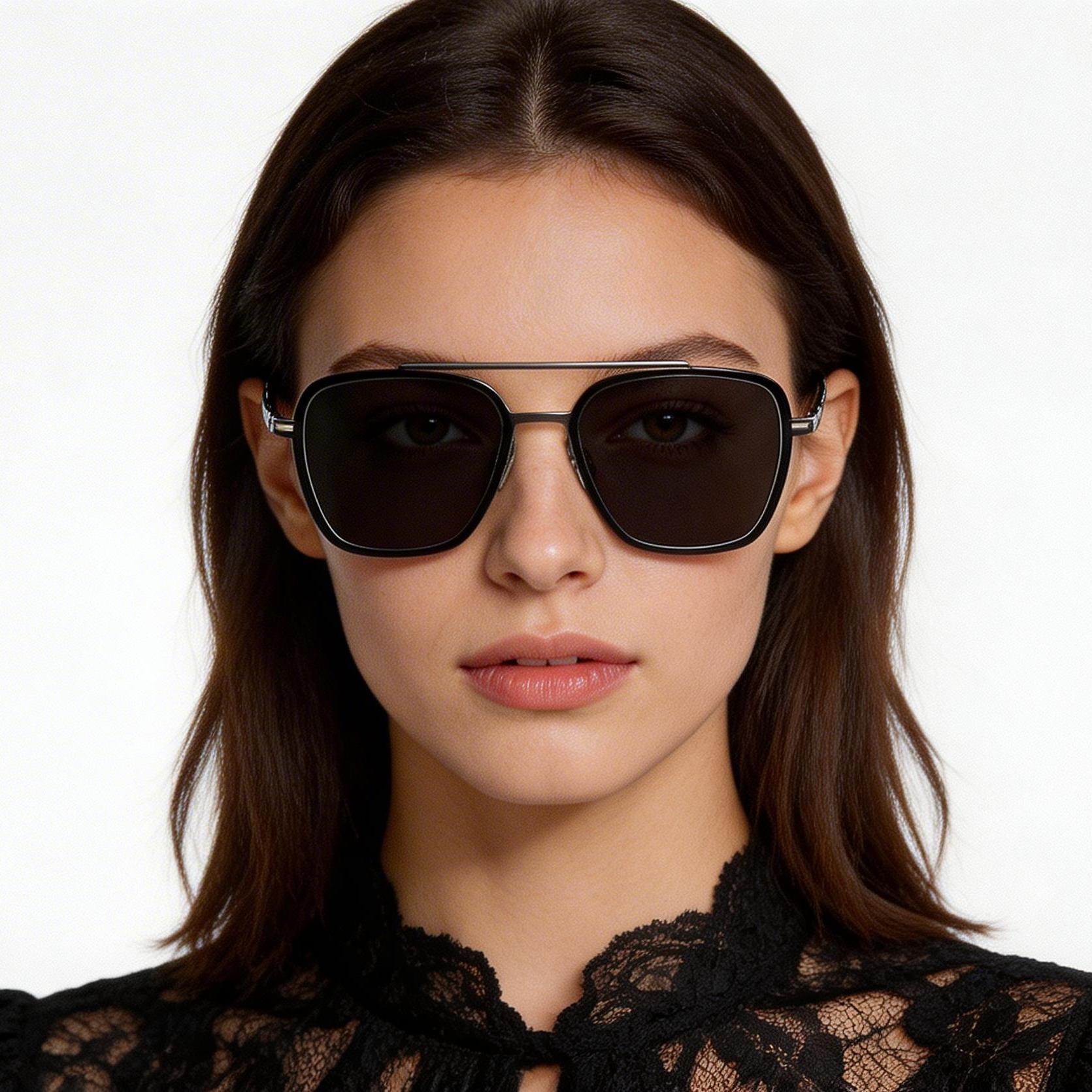 bs1913-0691_black_aviator_titanium_sunglasses_model
