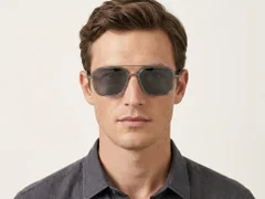 BS1913-0693_Grey_Aviator_Titanium_sunglasses-tryon_male