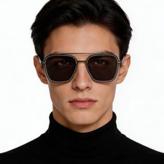 bs1913-0693_grey_aviator_titanium_sunglasses_model
