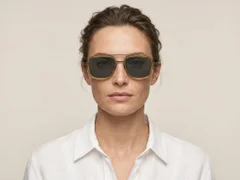 BS1913-0695_Green_Aviator_Titanium_sunglasses-tryon_female