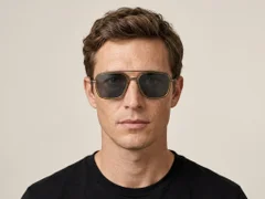 BS1913-0695_Green_Aviator_Titanium_sunglasses-tryon_male